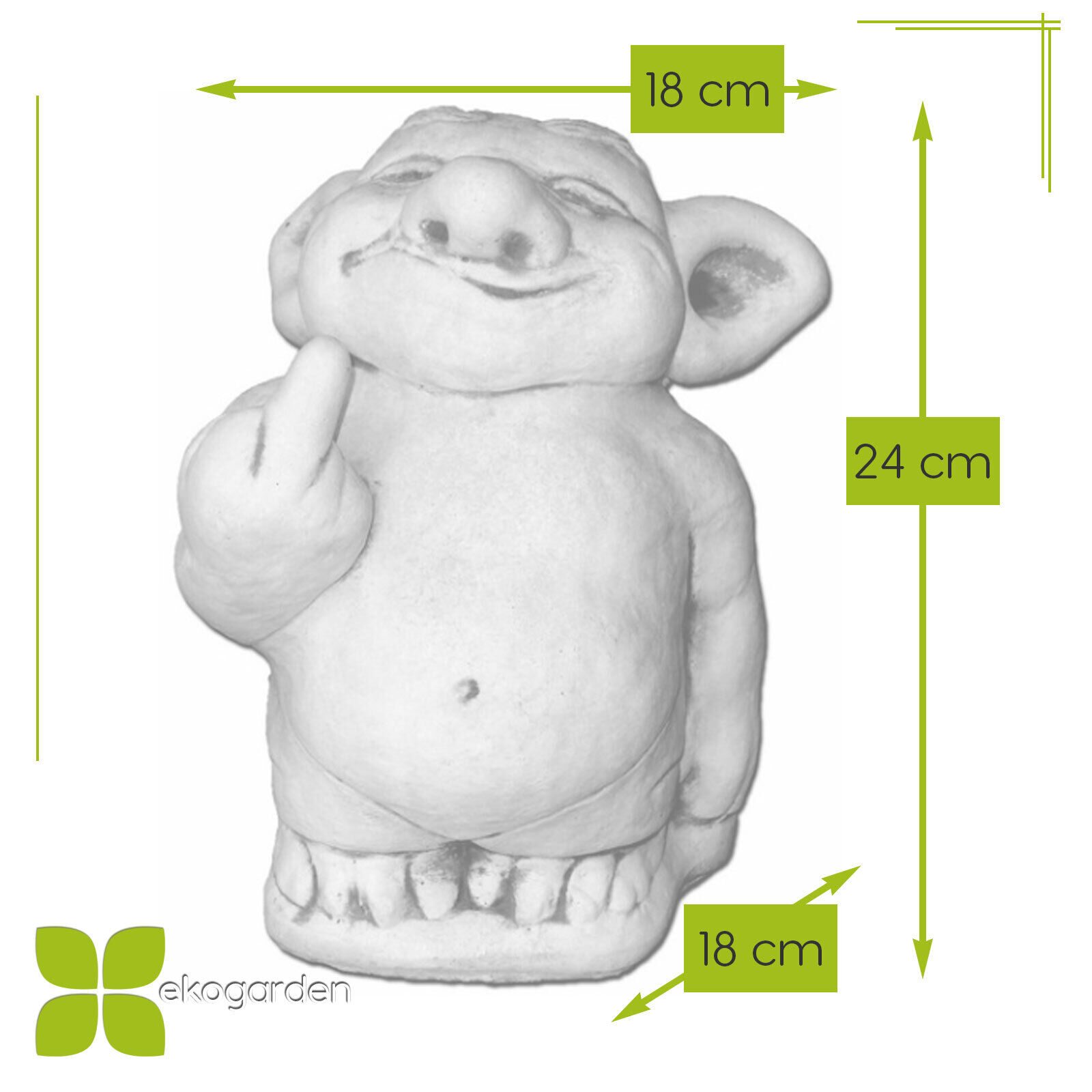 Betonfigur - Troll Stinkefinger  - 951