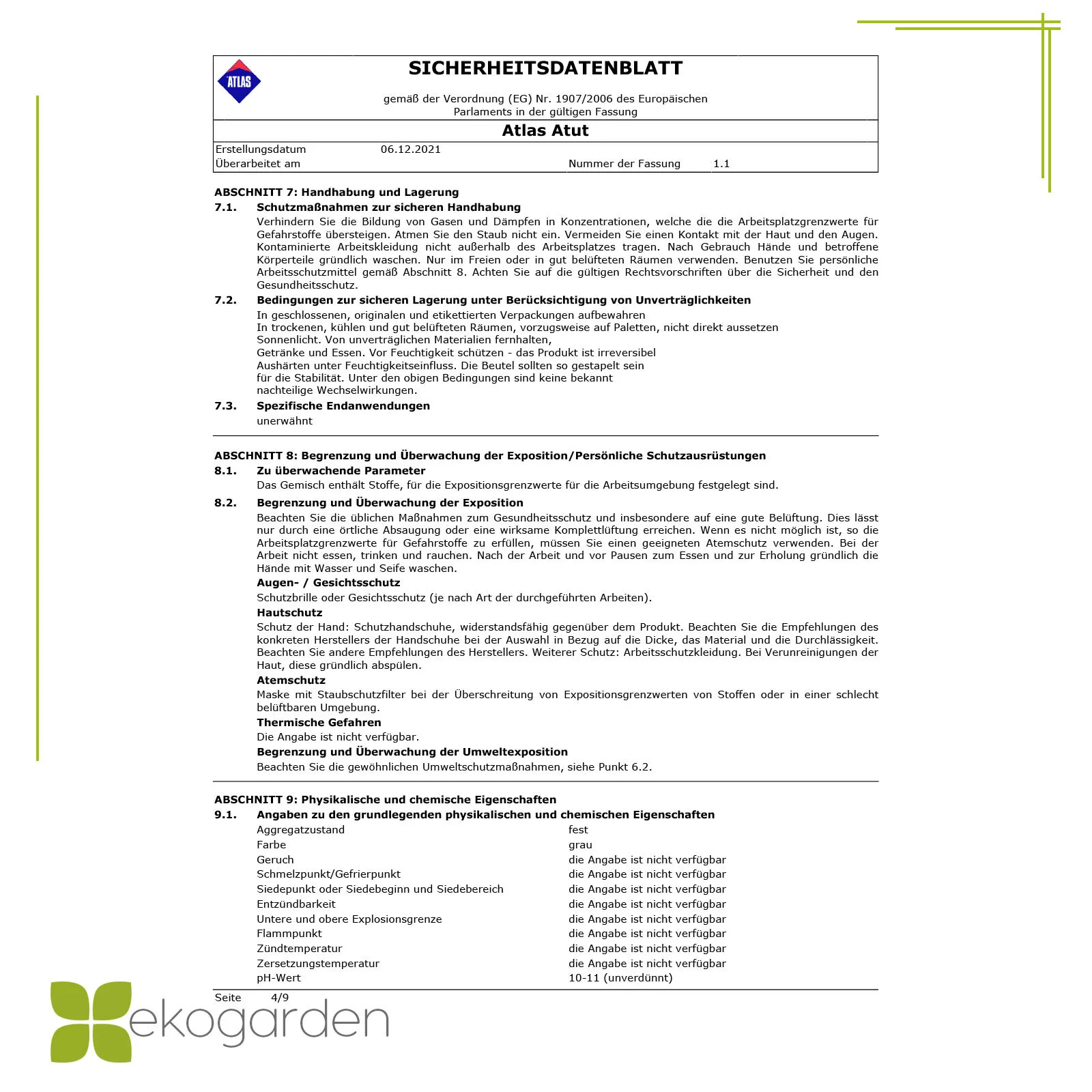 Fliesenkleber - ATLAS ATUT Fliesenkleber - ATLAS ATUT