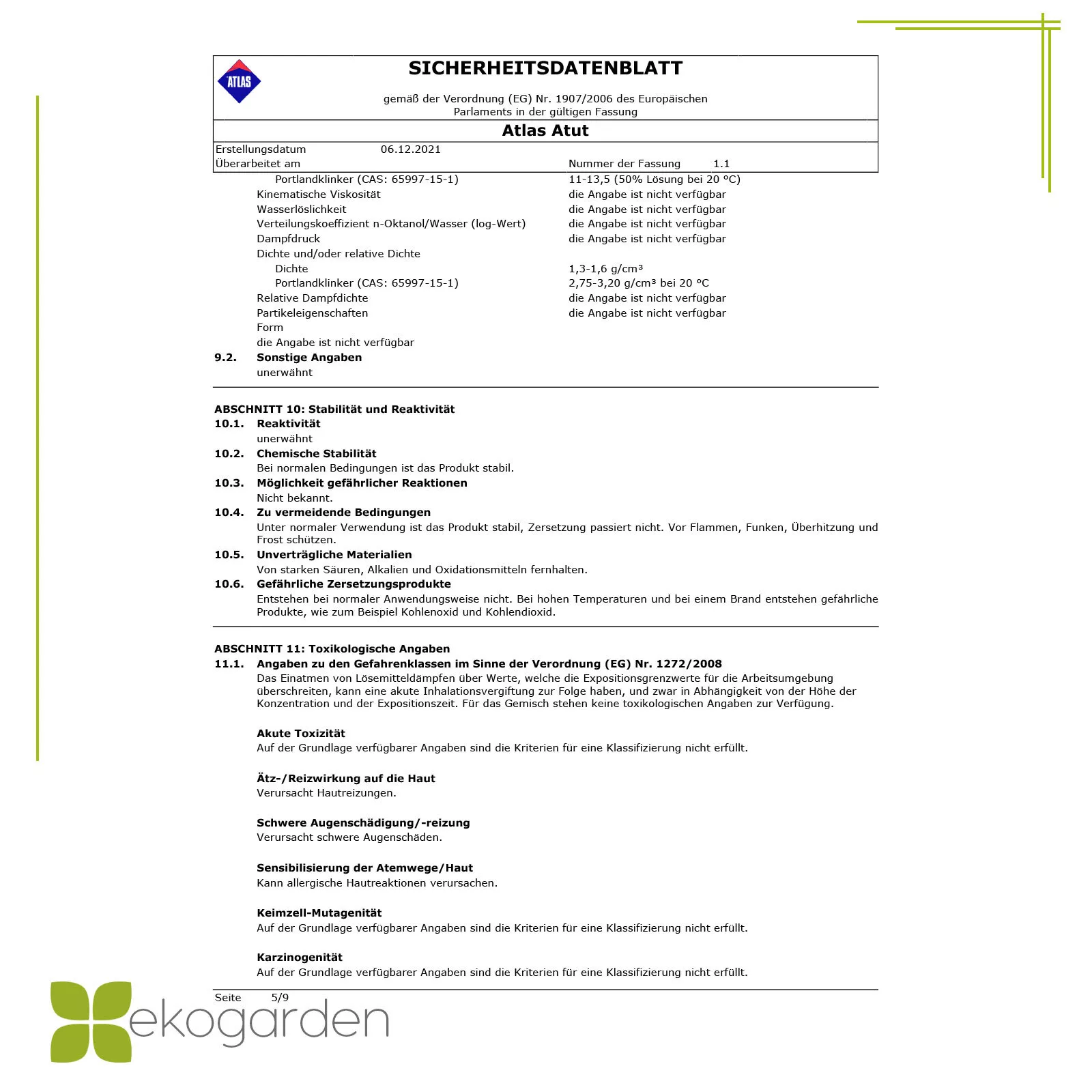 Fliesenkleber - ATLAS ATUT Fliesenkleber - ATLAS ATUT