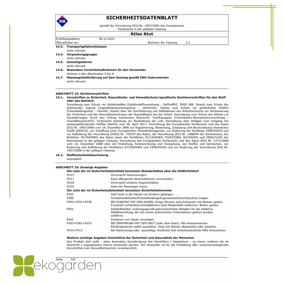 Fliesenkleber - ATLAS ATUT Fliesenkleber - ATLAS ATUT