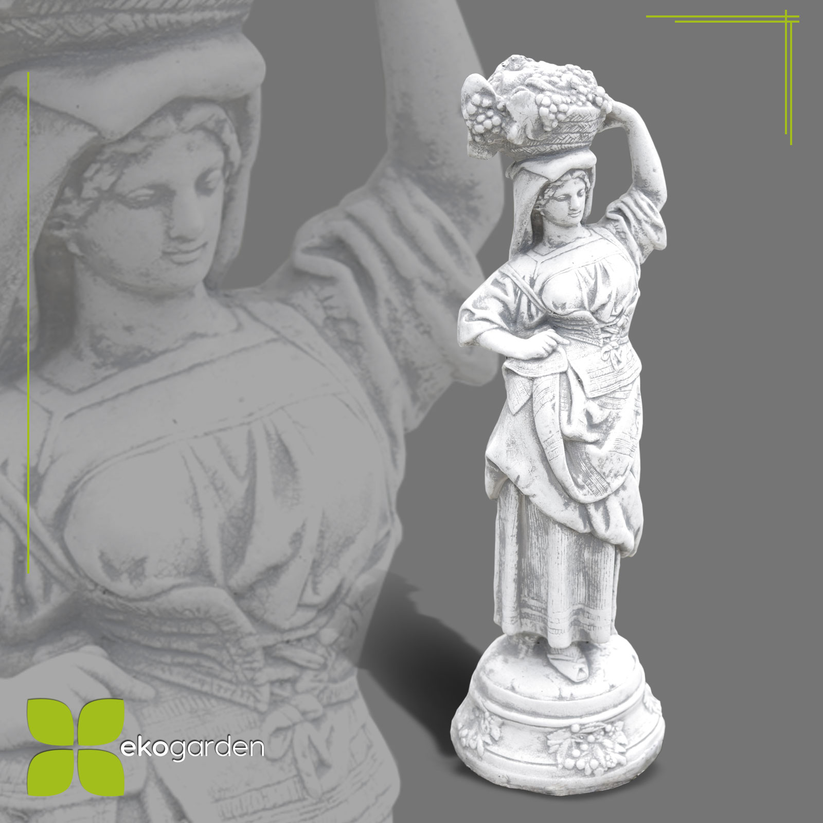 Gartenfigur Kanephoroi mit Korb - Art.-Nr. 139-K Gartenfigur Kanephoroi mit Korb - Art.-Nr. 139-K
